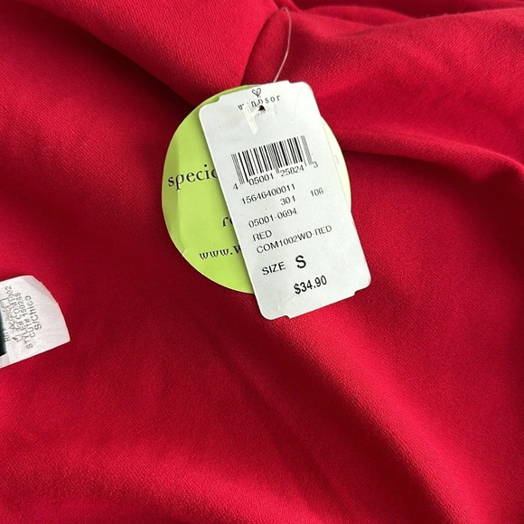 NWT Windsor Red One Shoulder Dress Sz SM - Picture 6 of 6